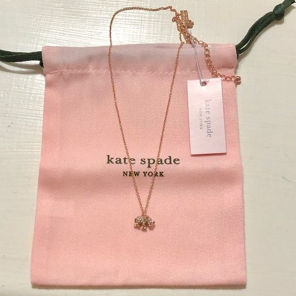 Kate Spade Pave Elephant Pendant Necklace - Picture 4 of 6